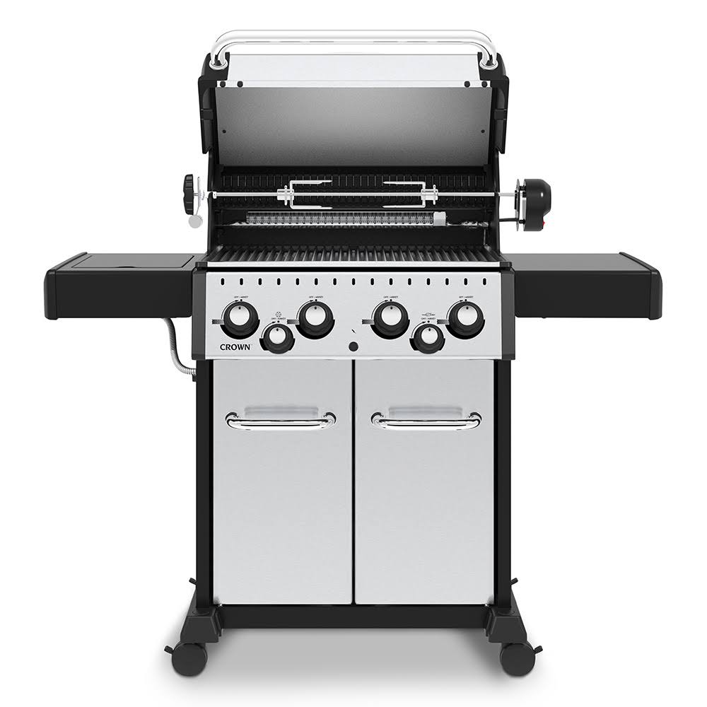 Broil King 865384 Crown S 490 Stainless Steel 4 Burner Freestanding Liquid Propane Grill
