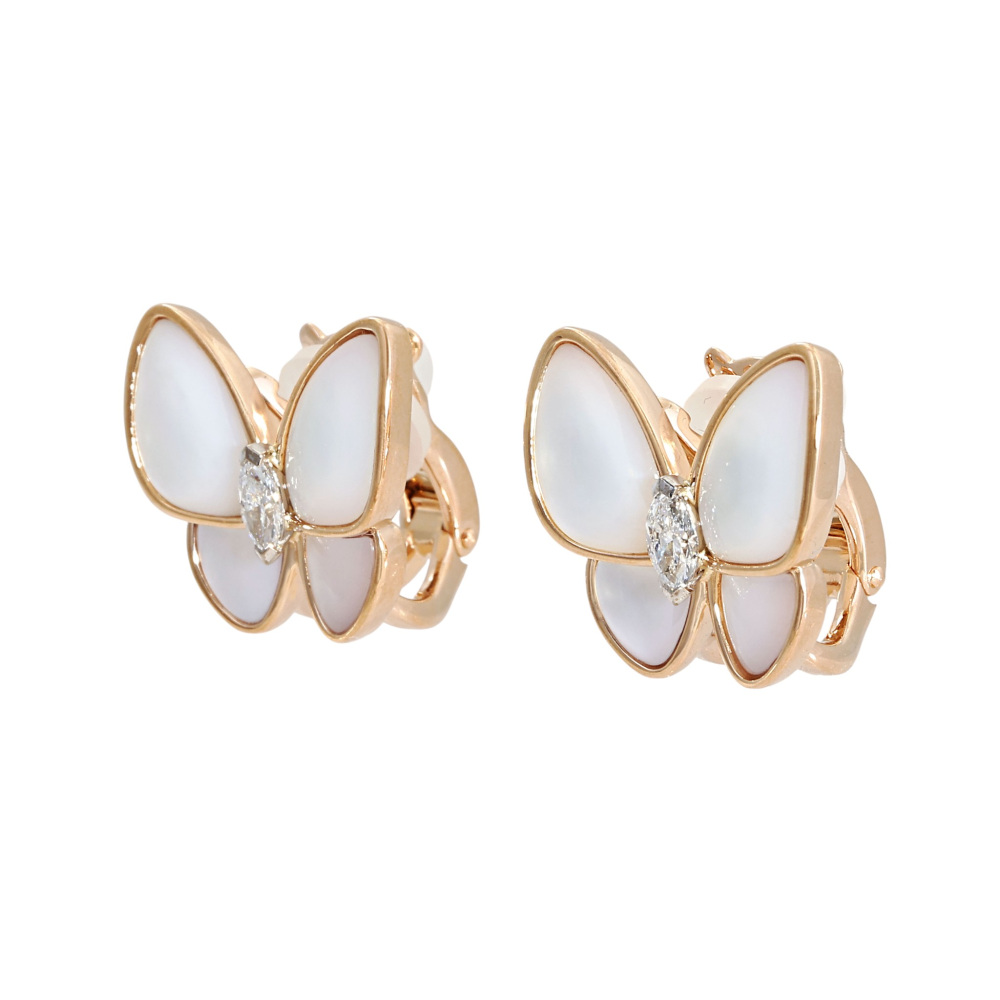 Van Cleef & Arpels Fauna de Papillon Earrings 18K Rose Gold VCARO8FN00