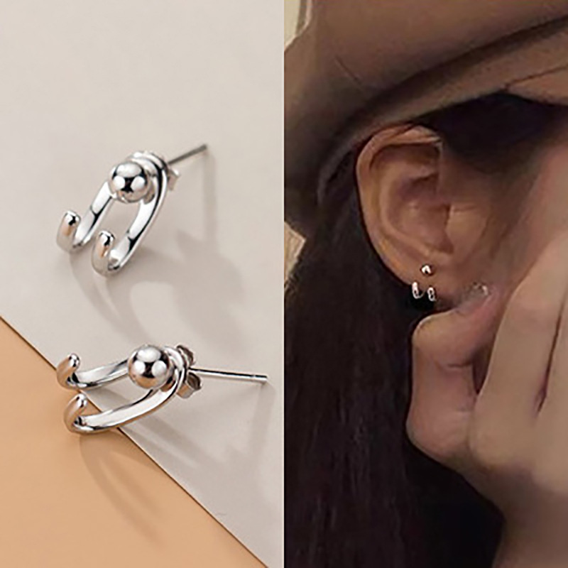 Retro Minimalist Geometric Square Detachable Triangles Stud Earrings for Women Fashion Jewelry Accessories Party Gifts