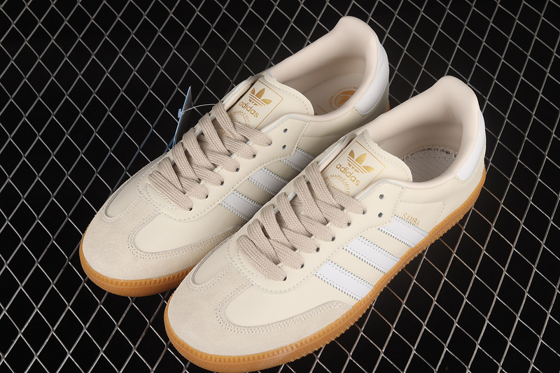 Adidas Samba Vegan Shoes Cloud White/Cloud White/Brown FW2432
