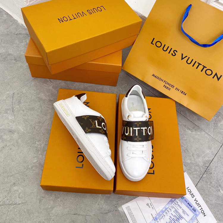 Louis Vuitton Frontrow Logo Monogram Strap White