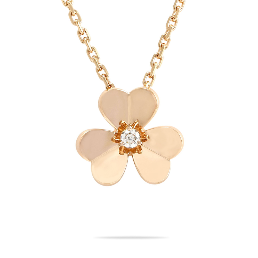Van Cleef & Arpels Frivole Necklace 18K Rose Gold Diamond VCARPFBM00