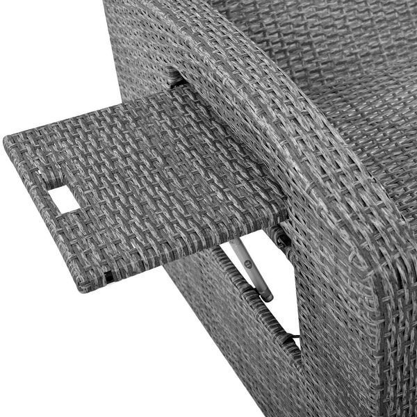 PE Wicker Rattan Reclining Sofa Chair
