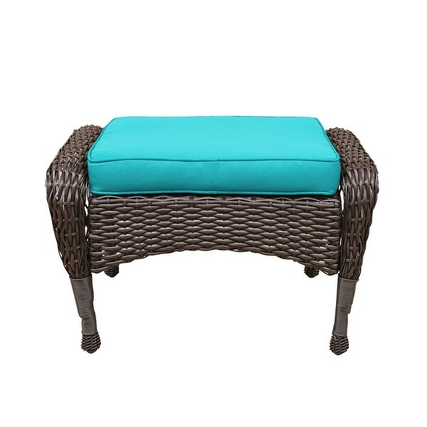 6piece Resin Wicker Patio Furniture Conversation Set with High Back