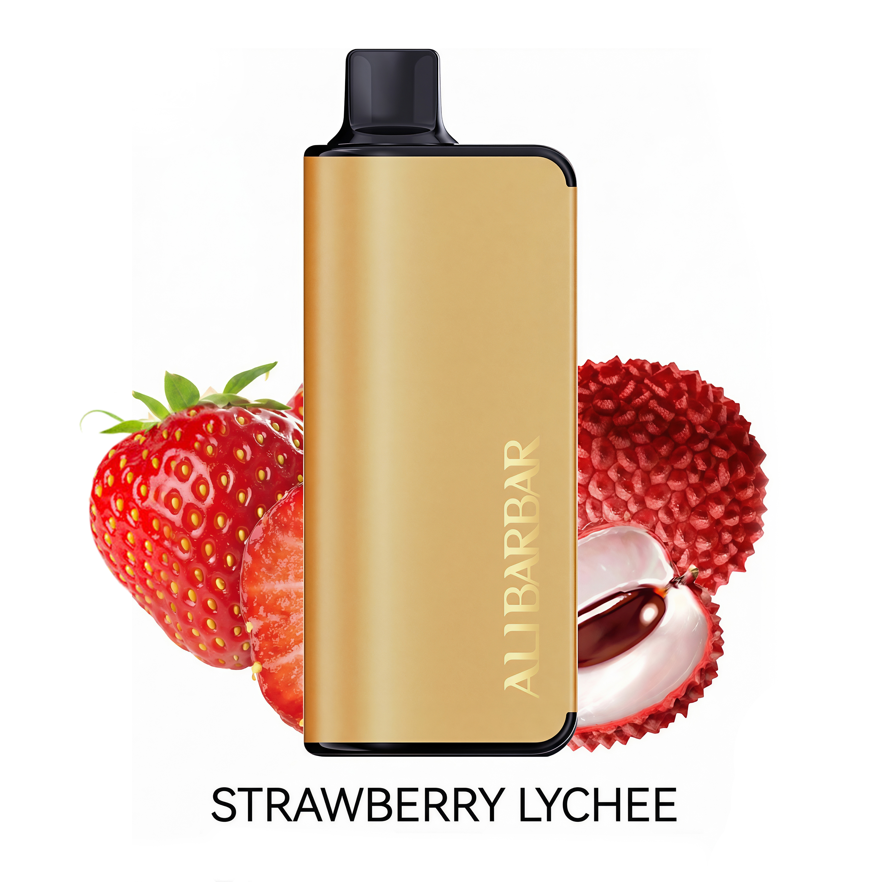 STRAWBERRY LYCHEE – Alibarbar 9000 Puffs Disposable Vape 🍓🍈 Sweet Strawberry & Juicy Lychee Flavor