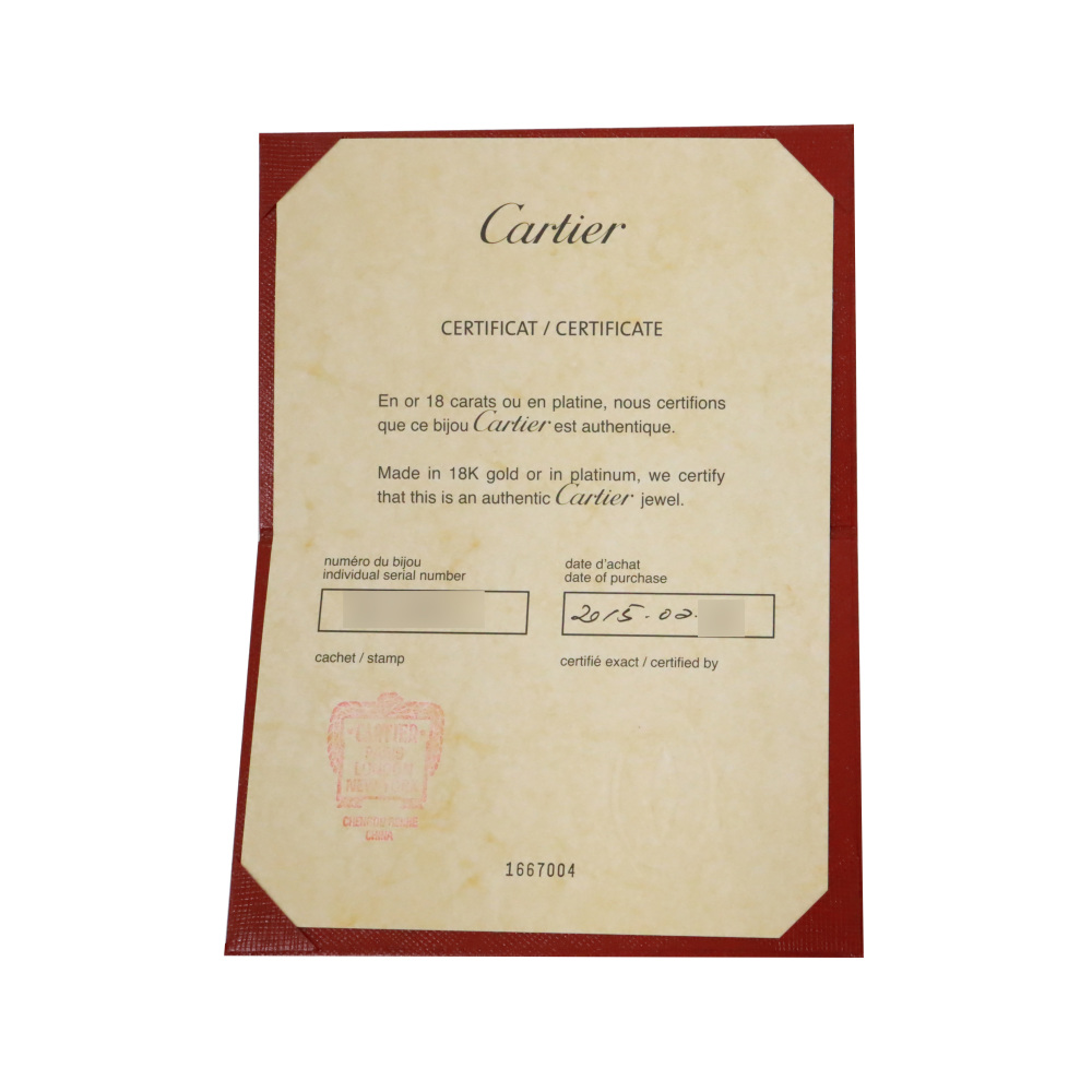 Cartier Ethancel Do Ring 18K Rose Gold Diamond B4095700