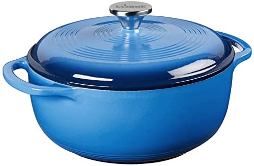 Lodge EC6D43 Enameled Cast Iron Dutch Oven, 6-Quart, Island Spice Red