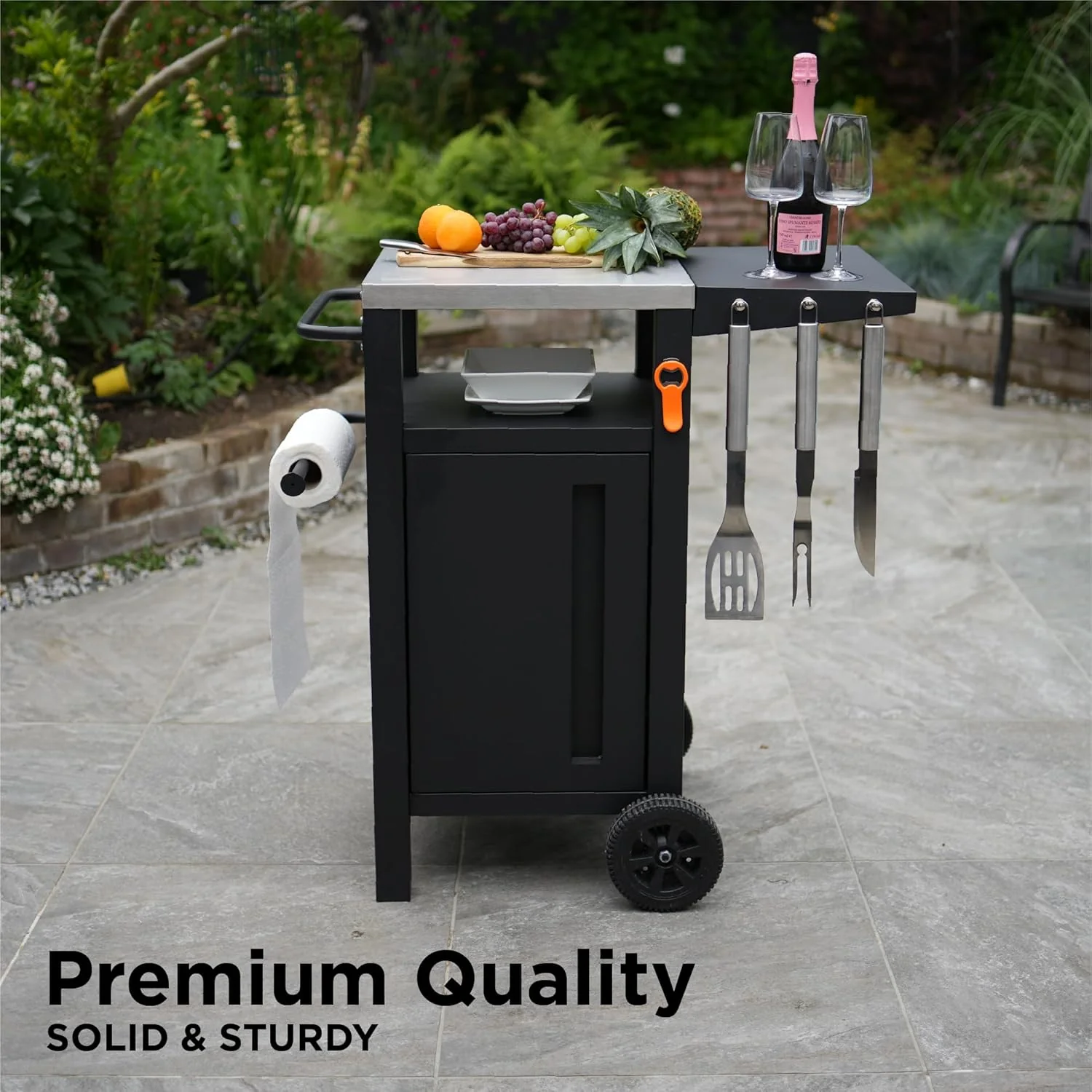 Outdoor Grill Cart with Storage - Modular BBQ Cart