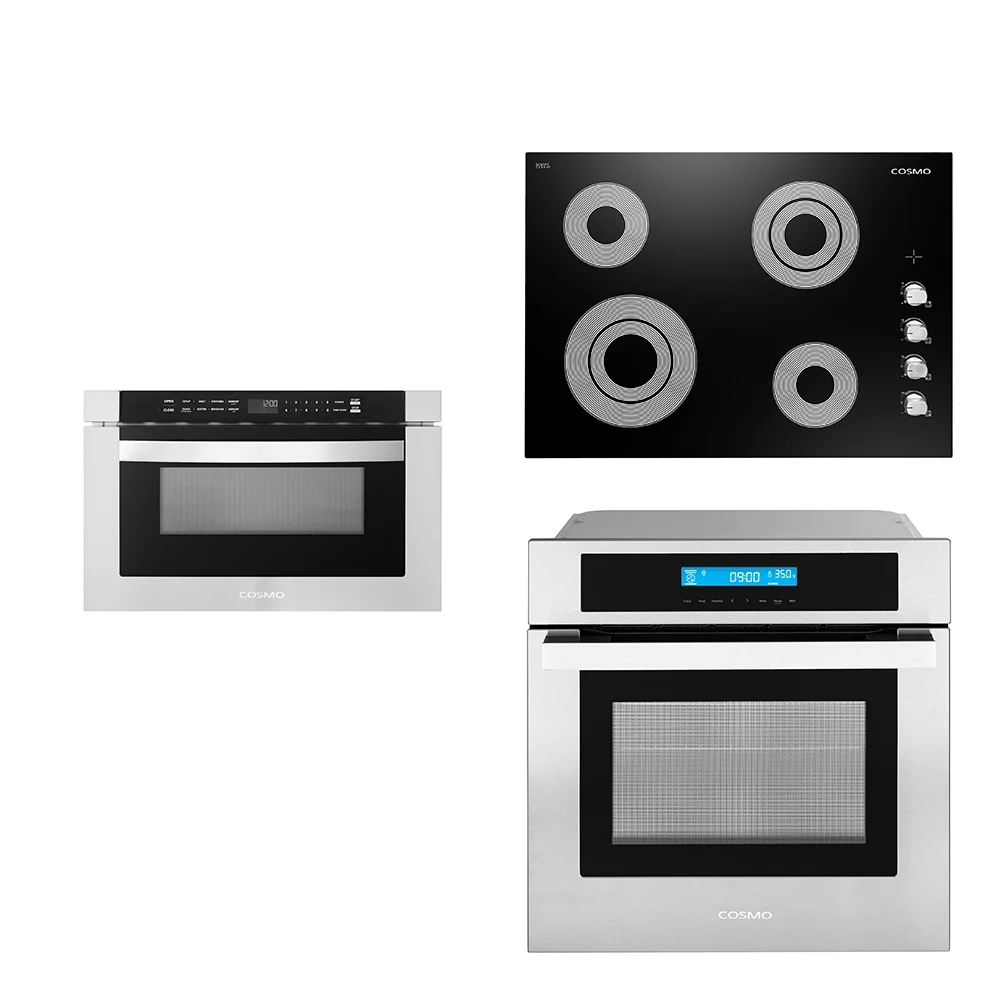Cosmo 3 Piece Kitchen Appliance Package With 30