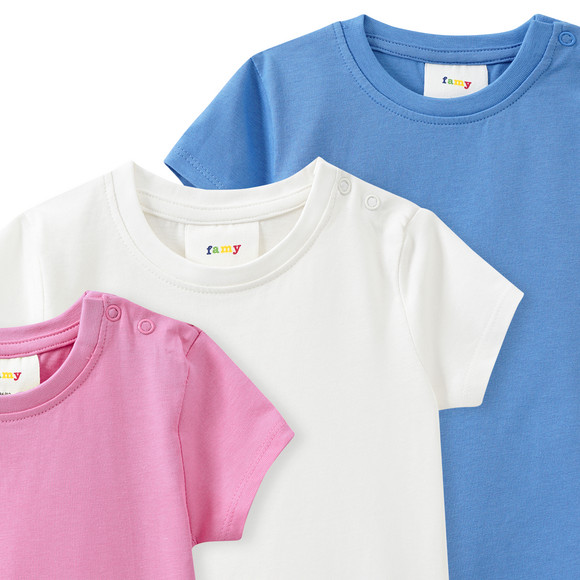 Famy 3 Baby T-Shirts im Basic-Look