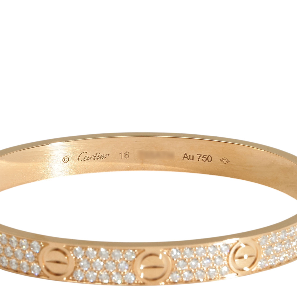 Cartier Love Bracelet 18K Rose Gold Diamond N6726800