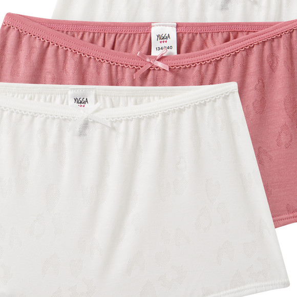 Yigga 3 Mädchen Pantys mit Ajour-Muster