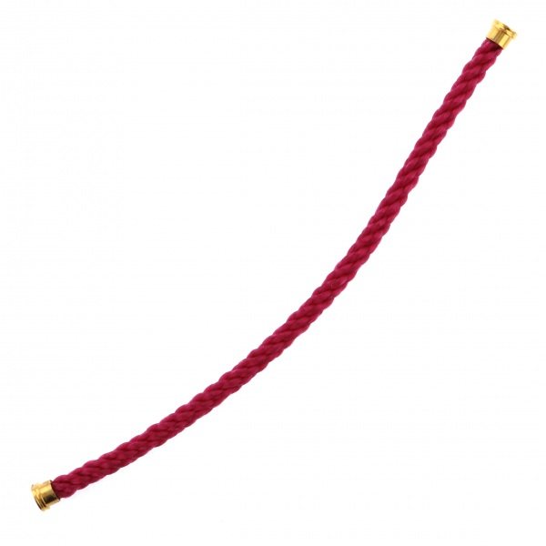 FRED Cable Lm Textile Rosewood Size 15 Stainless Bracelet Stainless Steel 6B0185