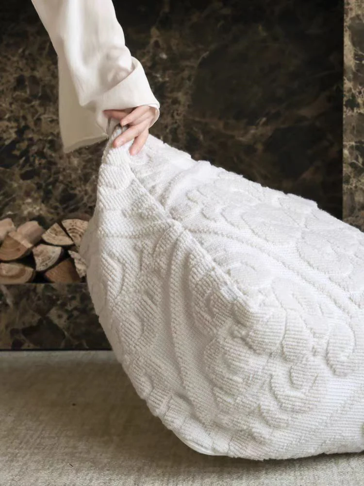 CH061 (Big) - Double Cream Pouf