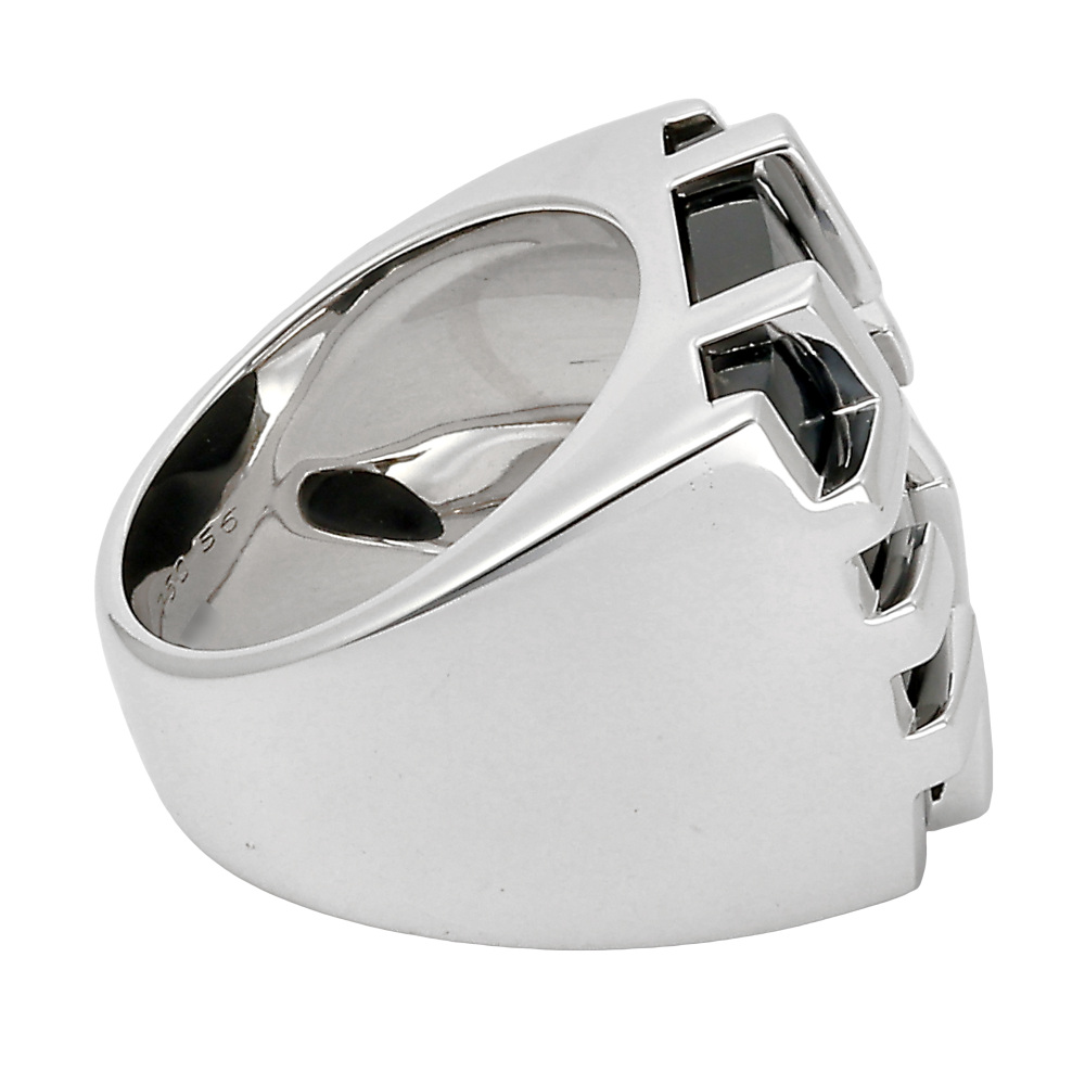 Cartier Kiss of the Dragon Tiger Eye 18k White Gold Ring