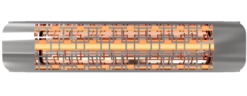 Innova-1500 Watt Plug-In Electric Infrared Single Element Heater-Stainless Steel Finish-Brix Decorative Fascia-EF15120S5