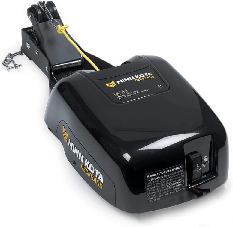 2026 Minn Kota Deckhand 40 Electric Anchor Winch, 40 lb Capacity, Includes 100 ft Nylon Rope, Easy Install