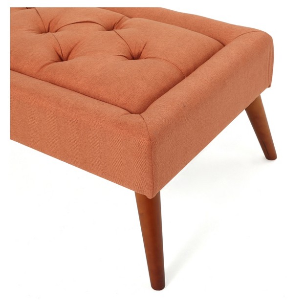 Dilwyn Tufted Ottoman Orange Christopher Knight Home