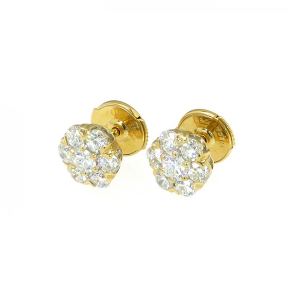 Van Cleef & Arpels Fleurette Earrings 18K Yellow Gold