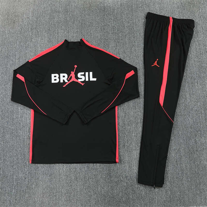 Adult / Kids 2627 Brazil Half Zipper Training Suit