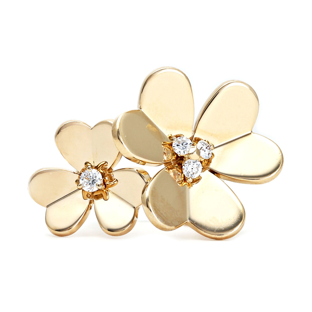 Van Cleef & Arpels Frivole Entre Les Door Ring 18K Yellow Gold Diamond VCARB67600