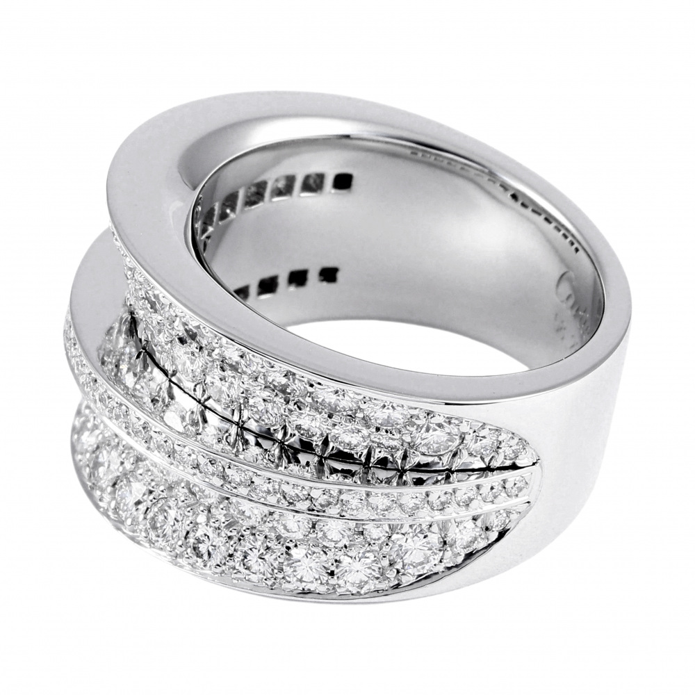 Cartier Valleta K18WG White Gold Ring Diamond