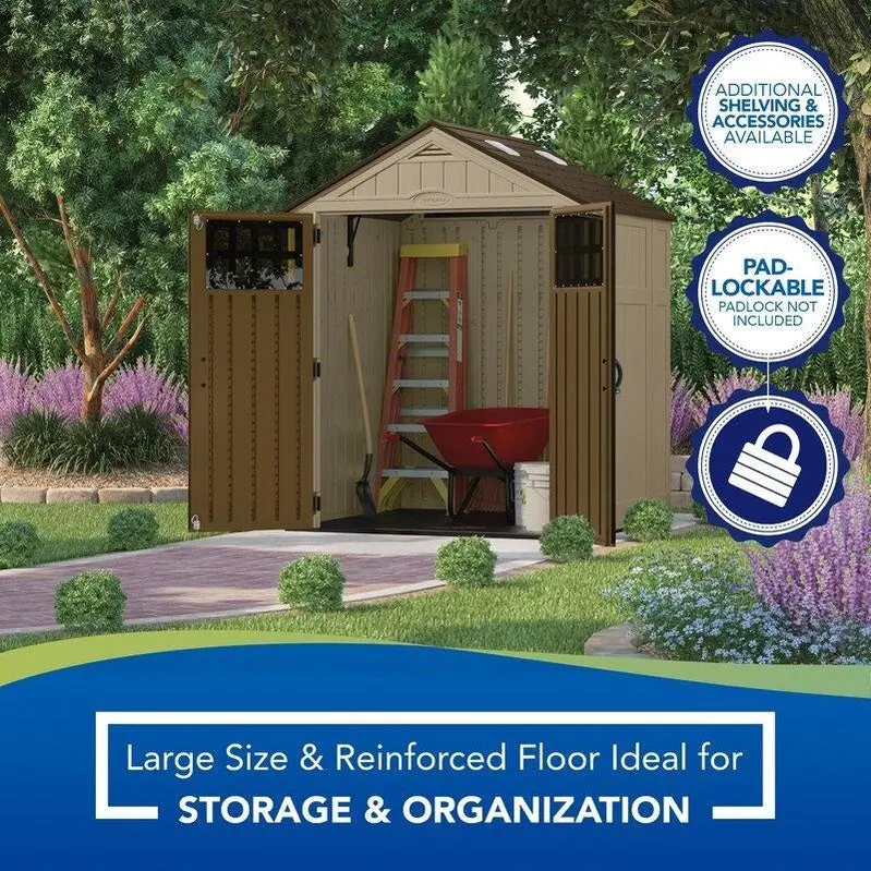 Resin Storage Shed – 6’3″ W × 5’6″ D Weather-Resistant Design