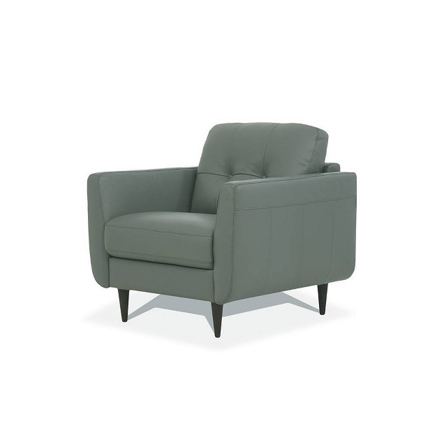 Radwan Chair Pesto Green Leather Acme Furniture