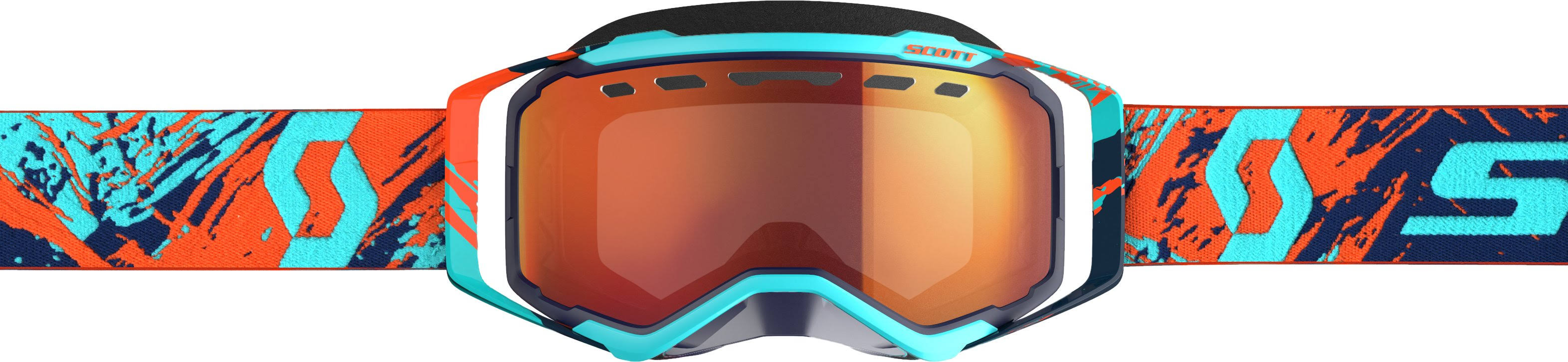 Scott 262581-1029315 Goggle Prospect Snow White/Blue w/Teal Chrome