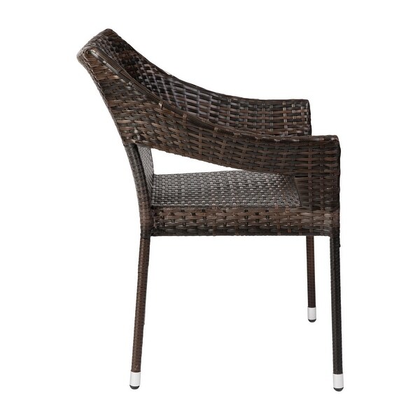 All Weather Commercial Grade PE Rattan Stacking Patio Chairs