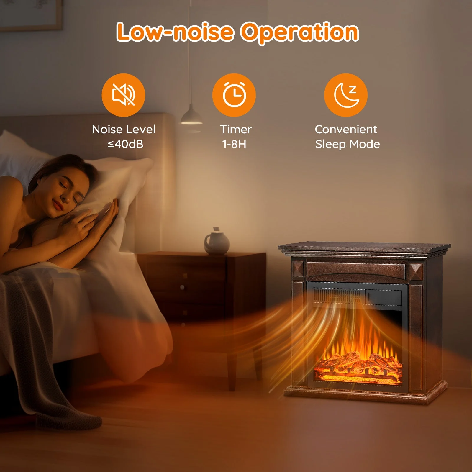 25'' Electric Fireplace with Mantel M1806