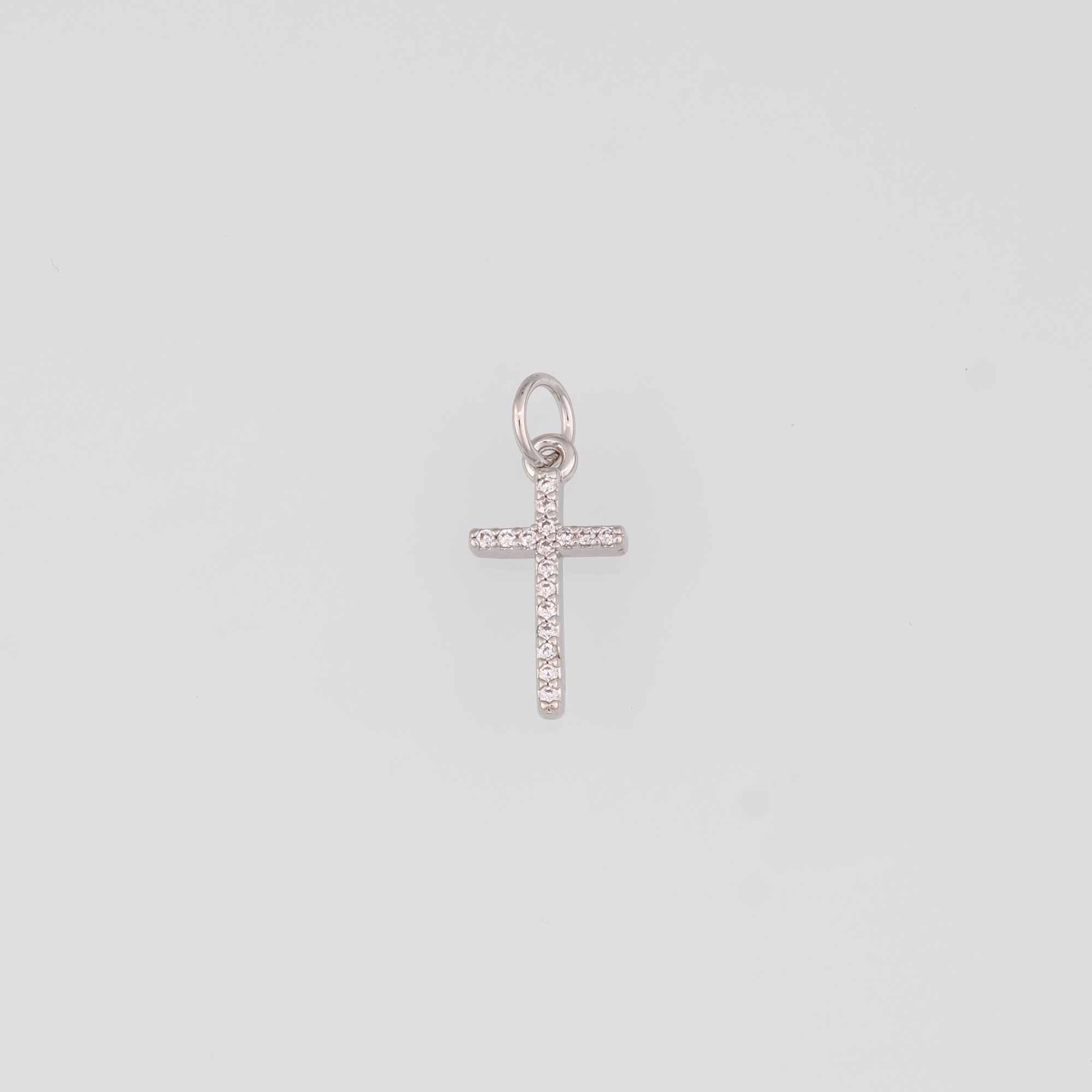18K Gold Filled Cross Pendant,CZ Micro Pave Cross Charm Earrings Necklace for DIY Jewelry Making Supply