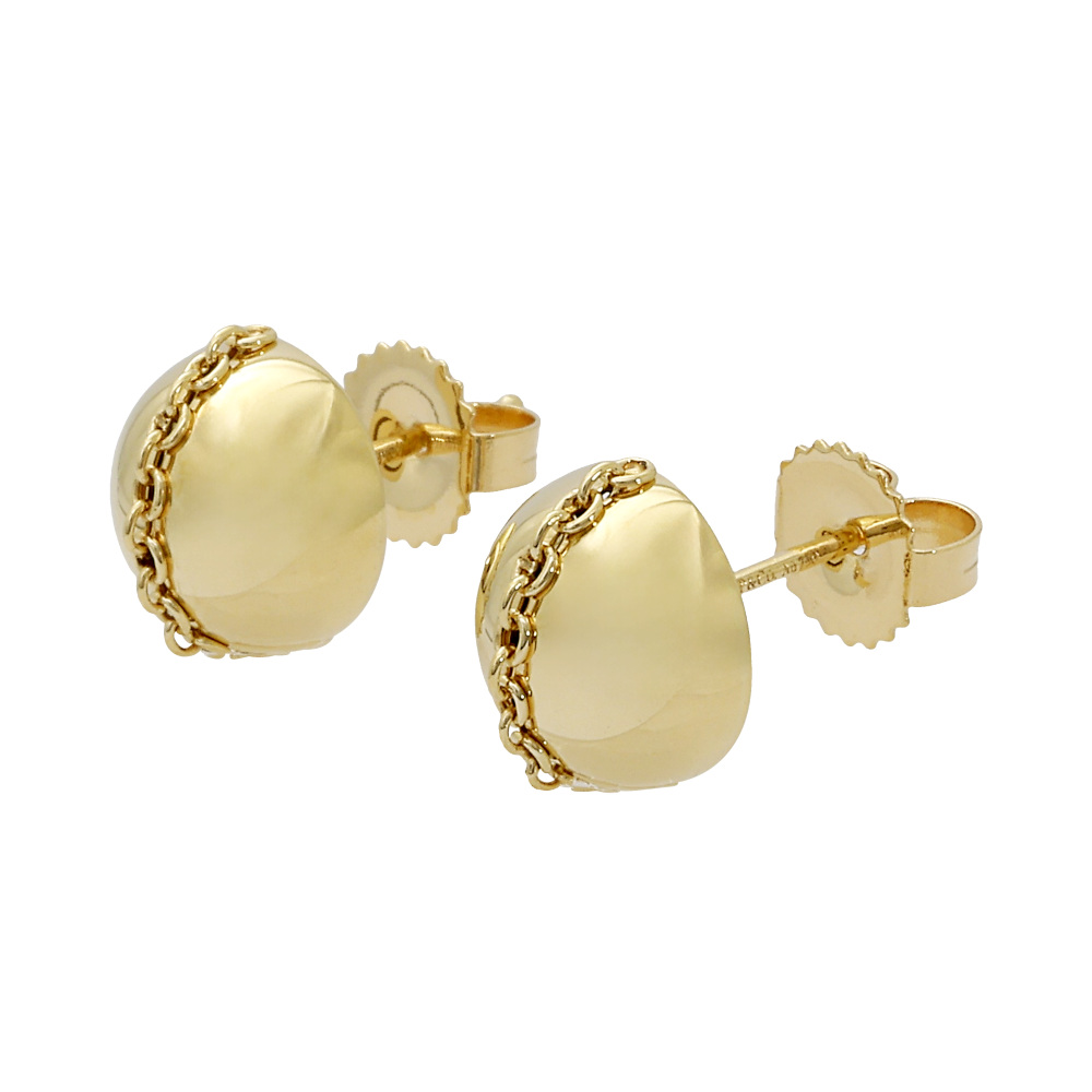 Tiffany & Co. Hardware Bolt Stud Earrings 18K Yellow Gold