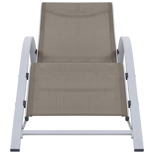 vidaXL Sunlounger Textilene and Aluminum Taupe