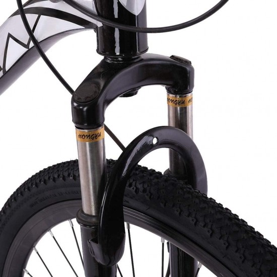 Adult Mountain Bike with 26 Inch Wheel Derailleur Lightweight Sturdy Aluminum Frame Bicycle,Adult Road Offroad City Bike, 21 Speed Dual Disc Brakes Front Suspension Fork for Men