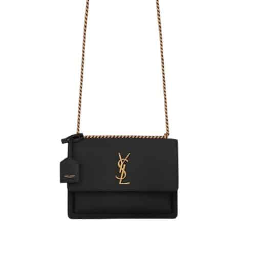 Saint Laurent Sunset Medium Chain Bag In Smooth Leather 22Cm
