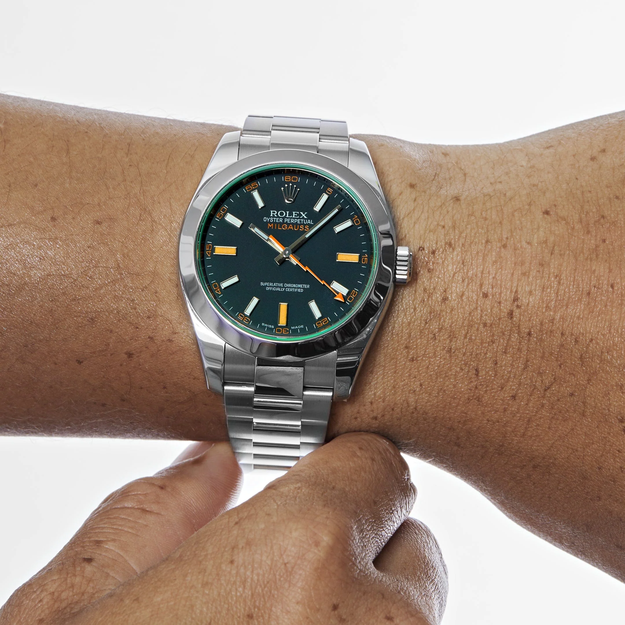 Rolex Milgauss 116400GV Stainless Steel Black Dial