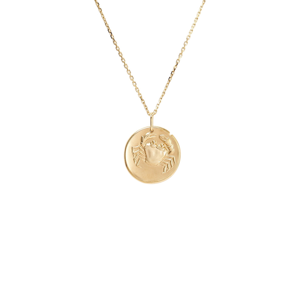 Van Cleef & Arpels Zodiac Medal Kankuri (cancer) Necklace 18K Yellow Gold