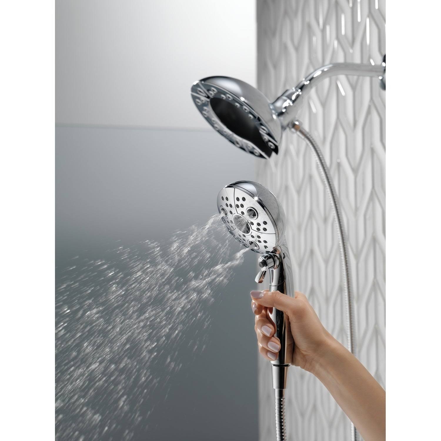 Delta 58480-PK In2ition H2Okinetic 5-Setting Two-in-One Shower - Chrome