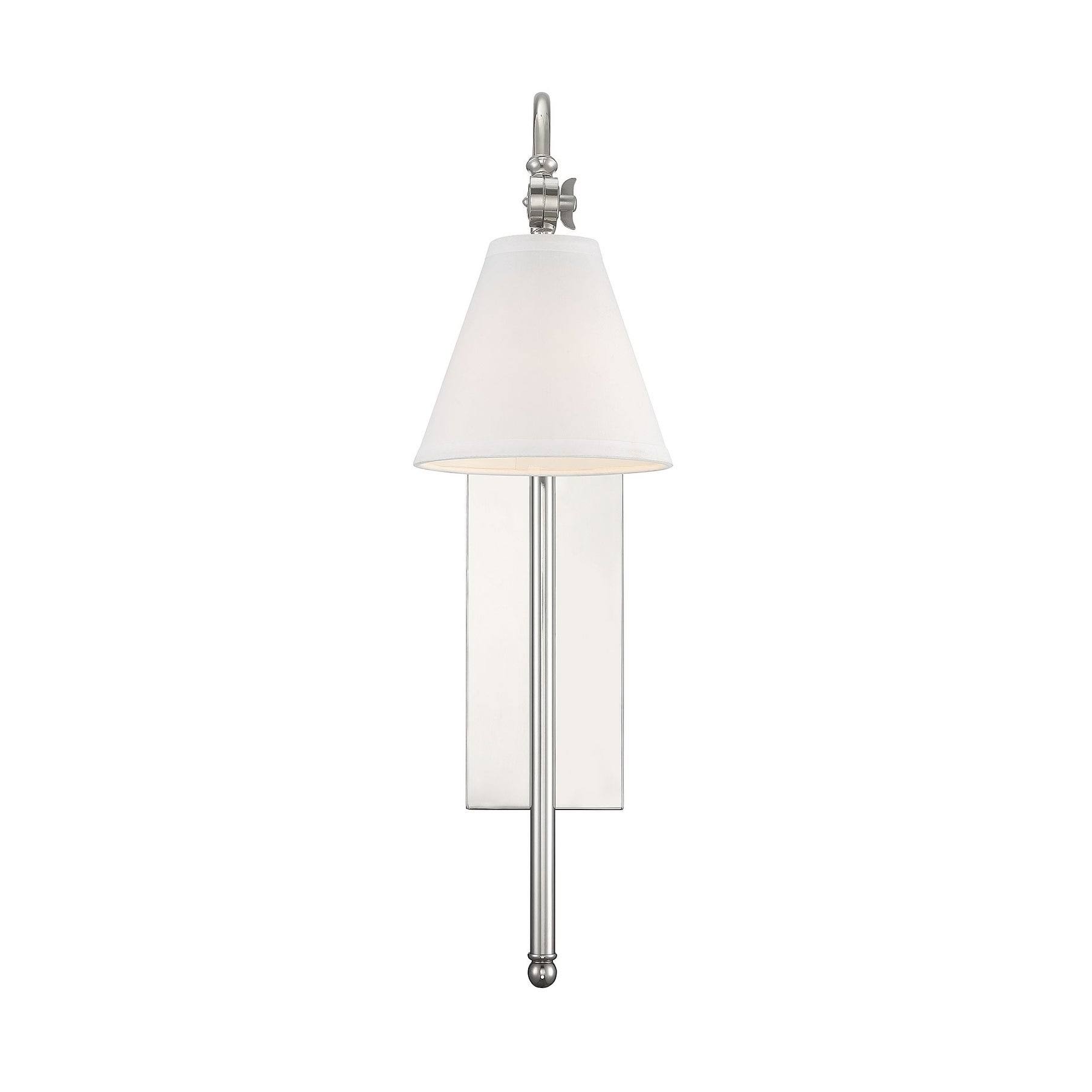 Savoy House 9-1201-1-109 Rutland 1 Light Polished Nickel Sconce