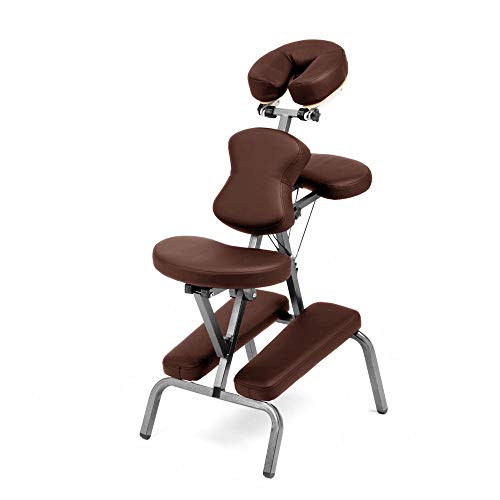 Ataraxia Deluxe Portable Folding Massage Chair w/Carry Case & Strap (Beige)