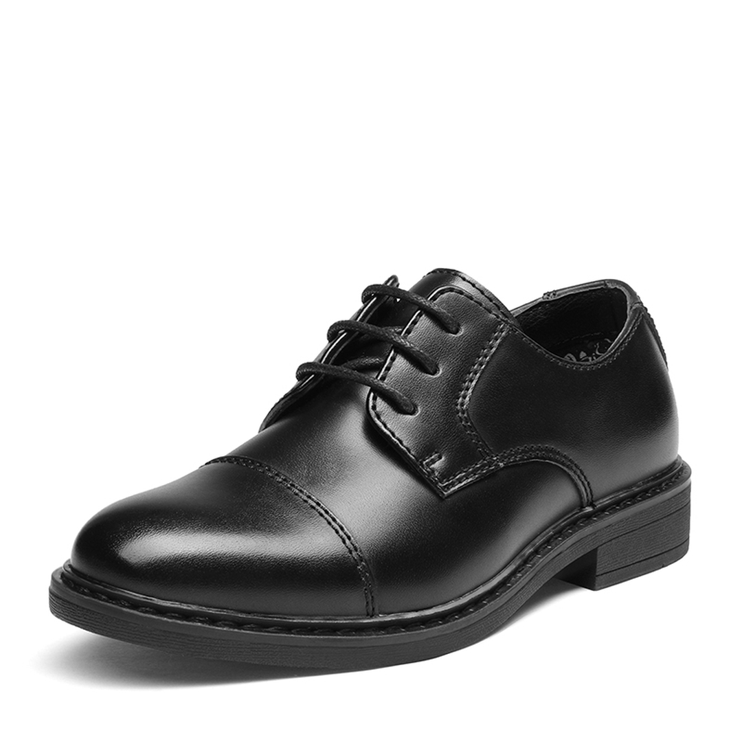 Boys' Vegan Leather Cap-Toe Dress Shoes
