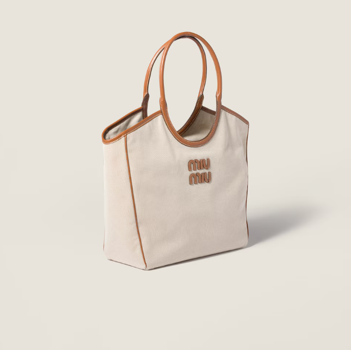 Miu Miu Ivy canvas and leather bag