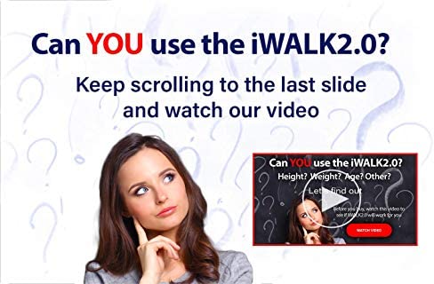 iWALK3.0 Hands Free Crutch - Pain Free Knee Crutch - Alternative to Crutches