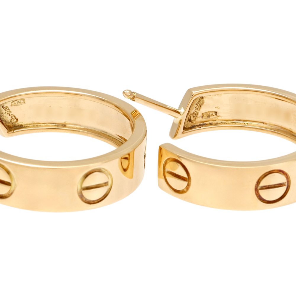 Cartier Love Earrings 18K Yellow Gold B80083071