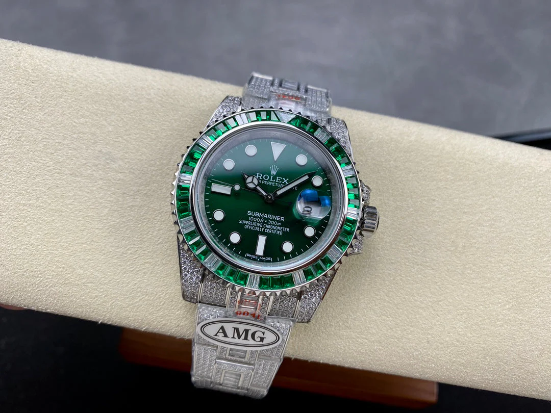Rolex Submariner Date Green Dial Full Diamond