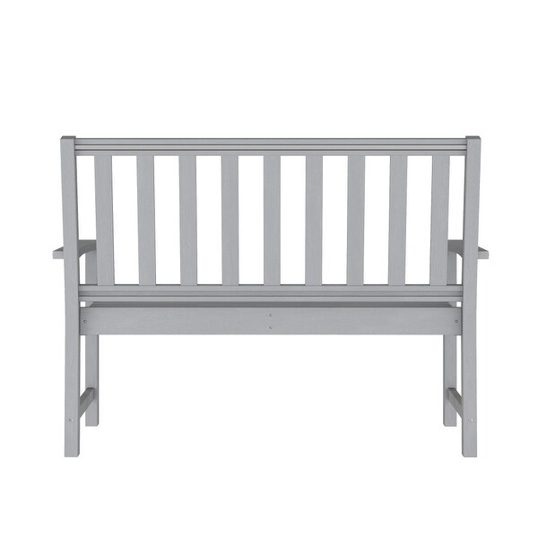 All Weather Heavy Duty Commercial Recycled HDPE Bench with Curved Seat