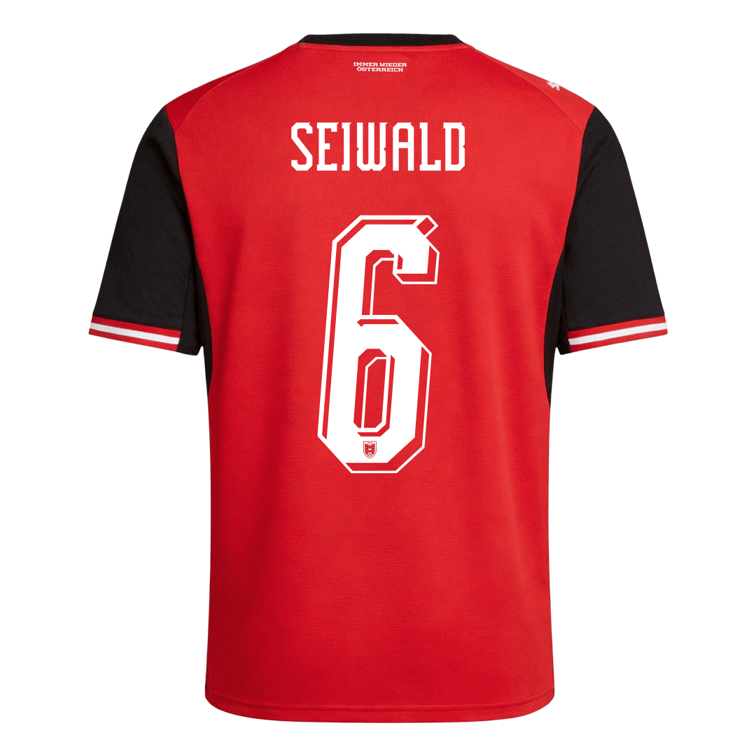 SEIWALD #6 Austria Home Soccer Jersey World Cup 2026