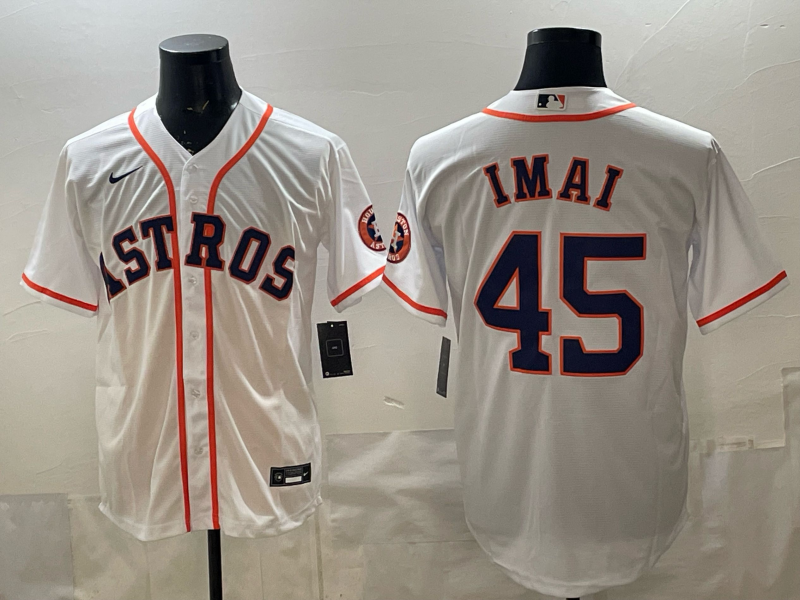 Men's Houston Astros Tatsuya Imai #45 White Home Replica Jersey