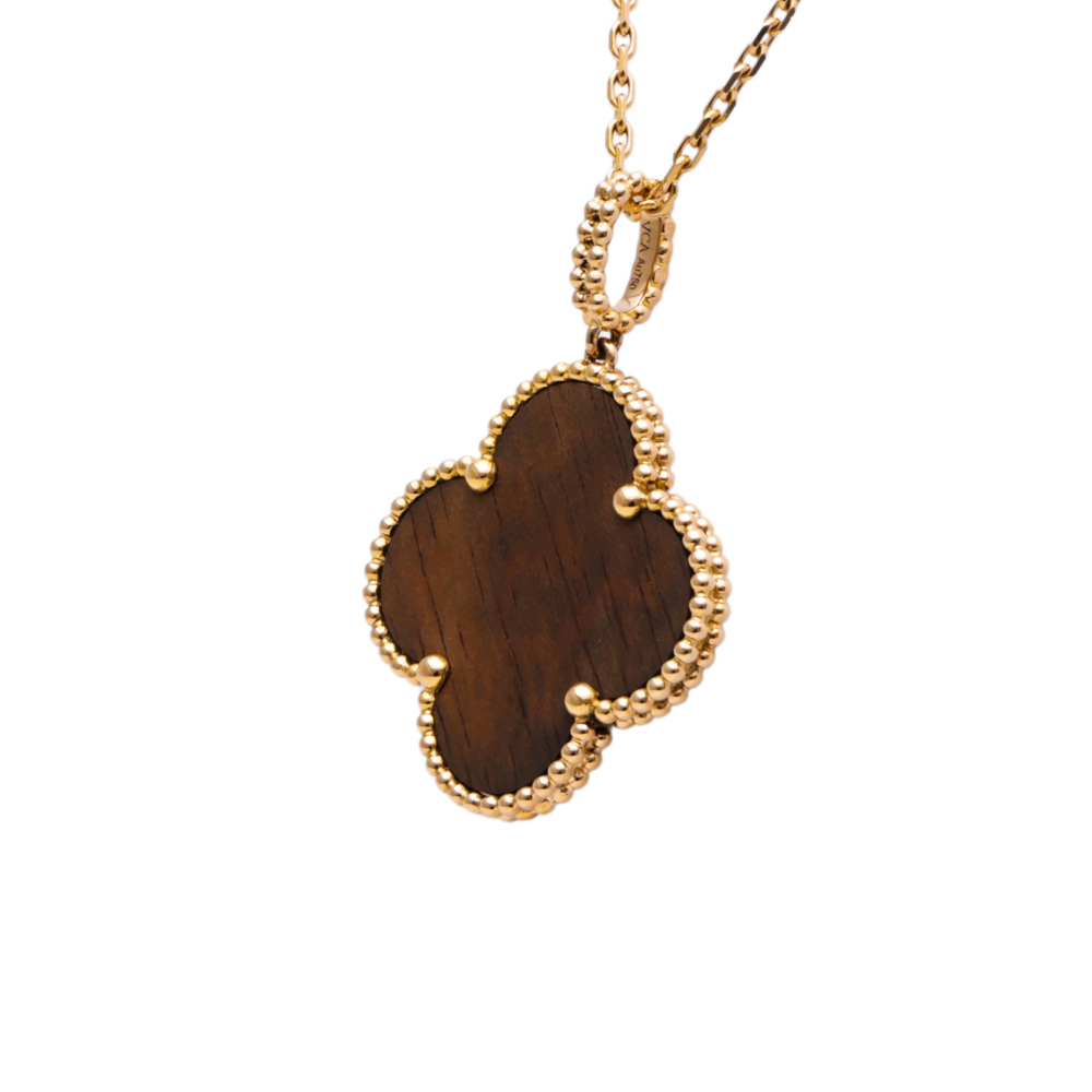 Van Cleef & Arpels Magic Alhambra Necklace 1 Motif Letterwood 18K Rose Gold VCARO3M700
